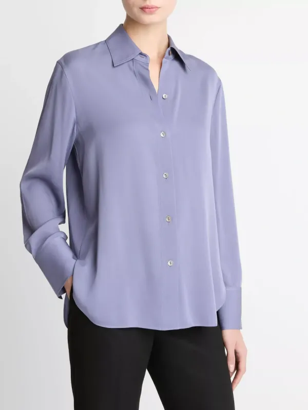 Silk Button-Down Shirt