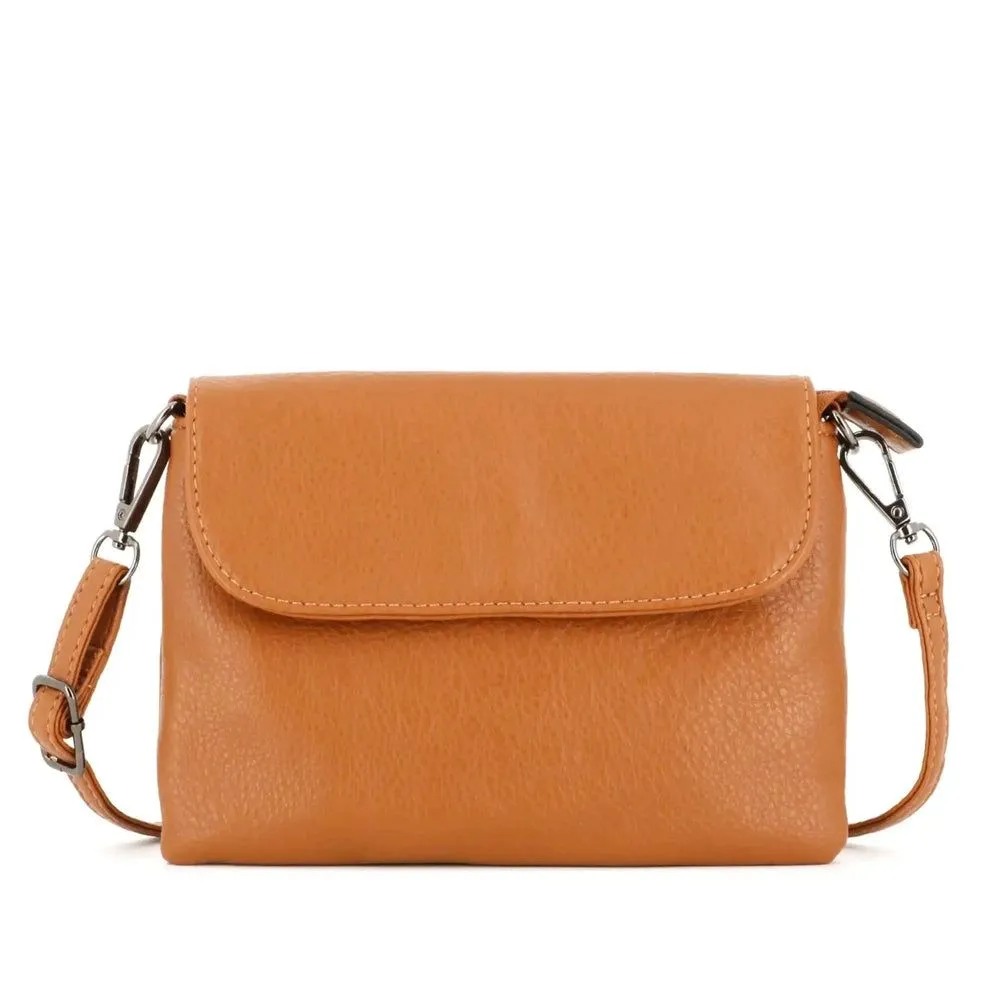 Sophisticated Leather Compact Crossbody Bag