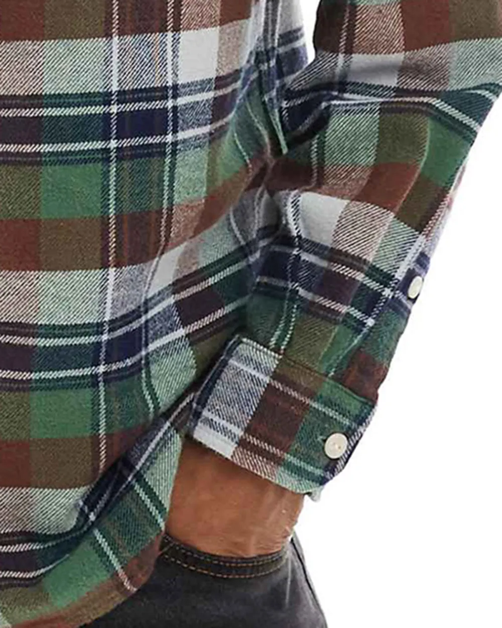Check Flannel Worker Shirt In Brown