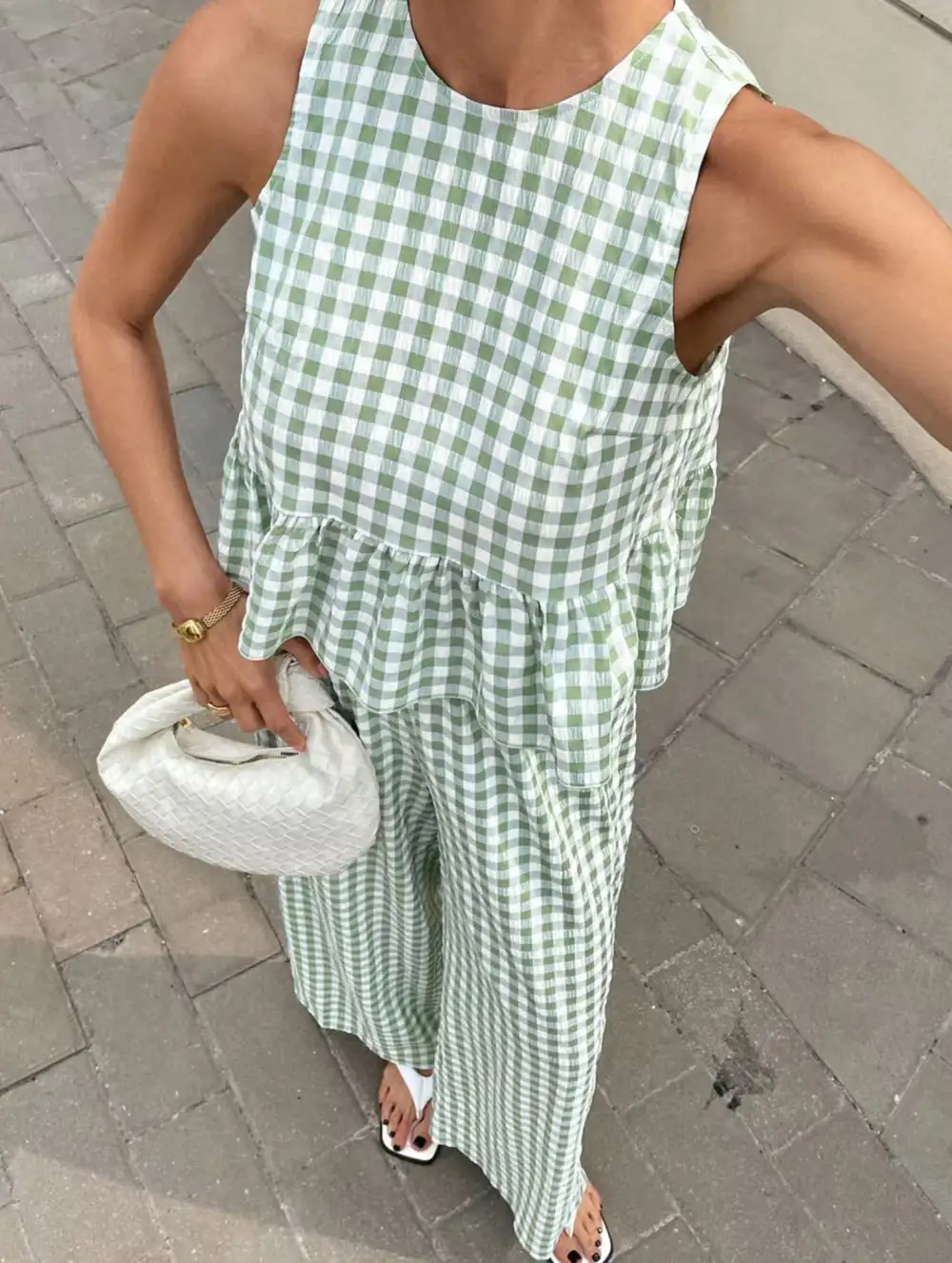 Sleeveless Top Pants Two Piece Set