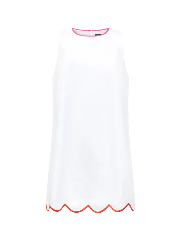Lightweight A-Line Round Hem Mini Dress