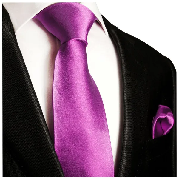 Formal Solid Men's Necktie With Pocket Square