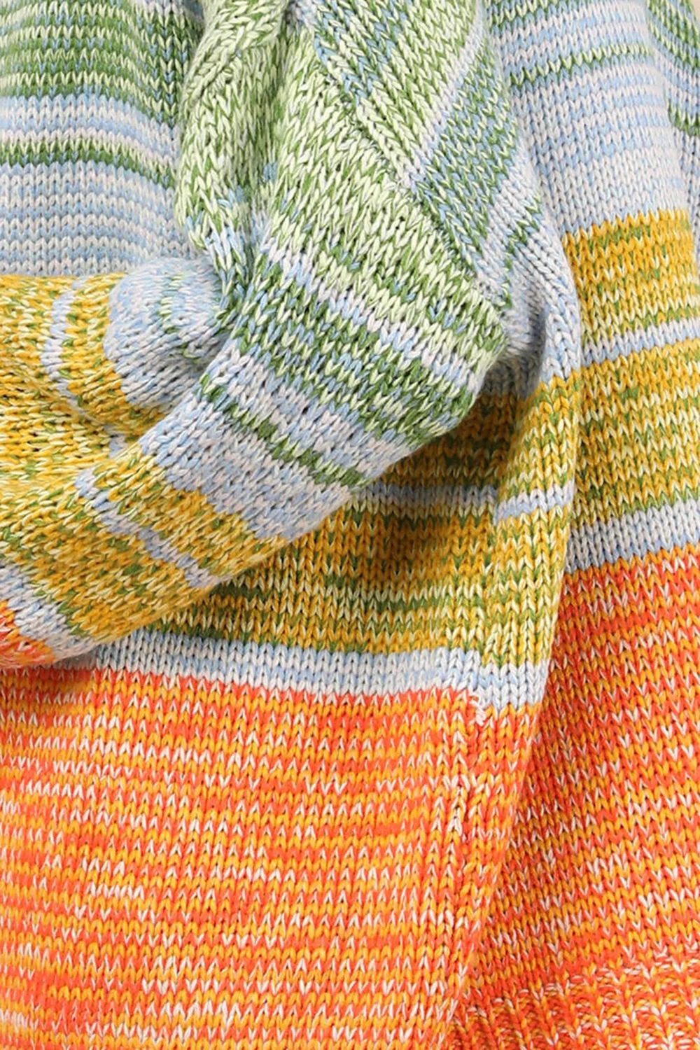 Rainbow Hued Oversized Cardigan
