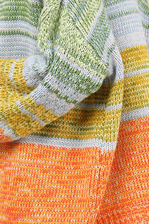 Rainbow Hued Oversized Cardigan