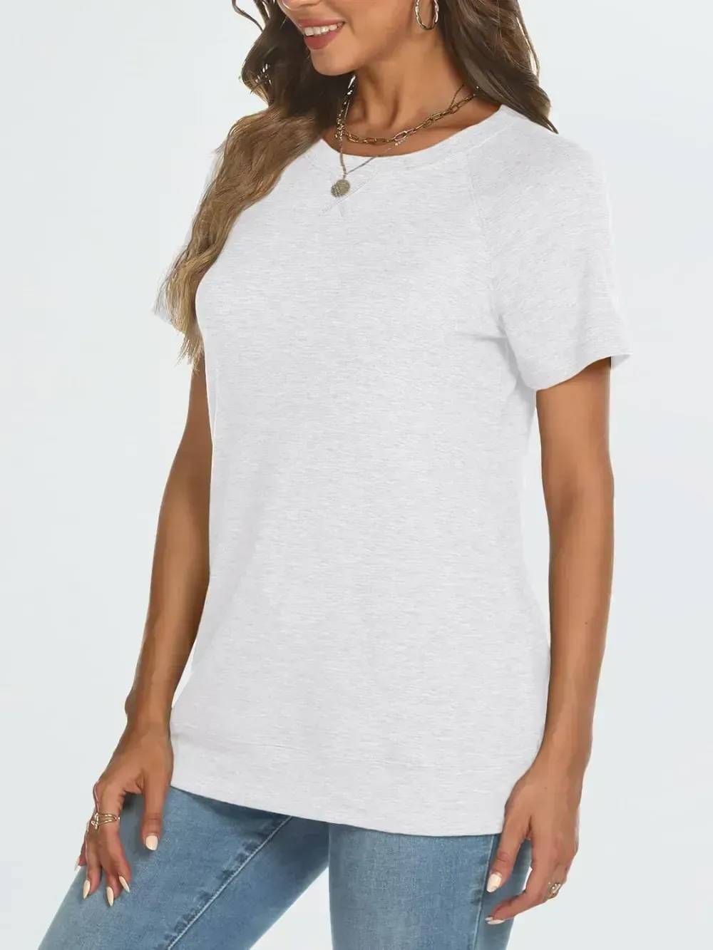 AUTOMET T Shirts Short Sleeve Crewneck Tees for Women Trendy Lightweight Soft Casual Summer Tops Clothes 2024