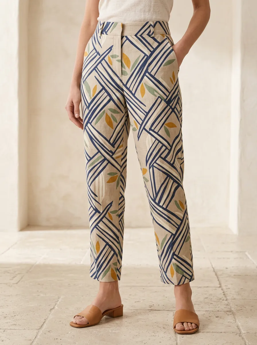 Women's Bold Pattern Geometric Printed Pants