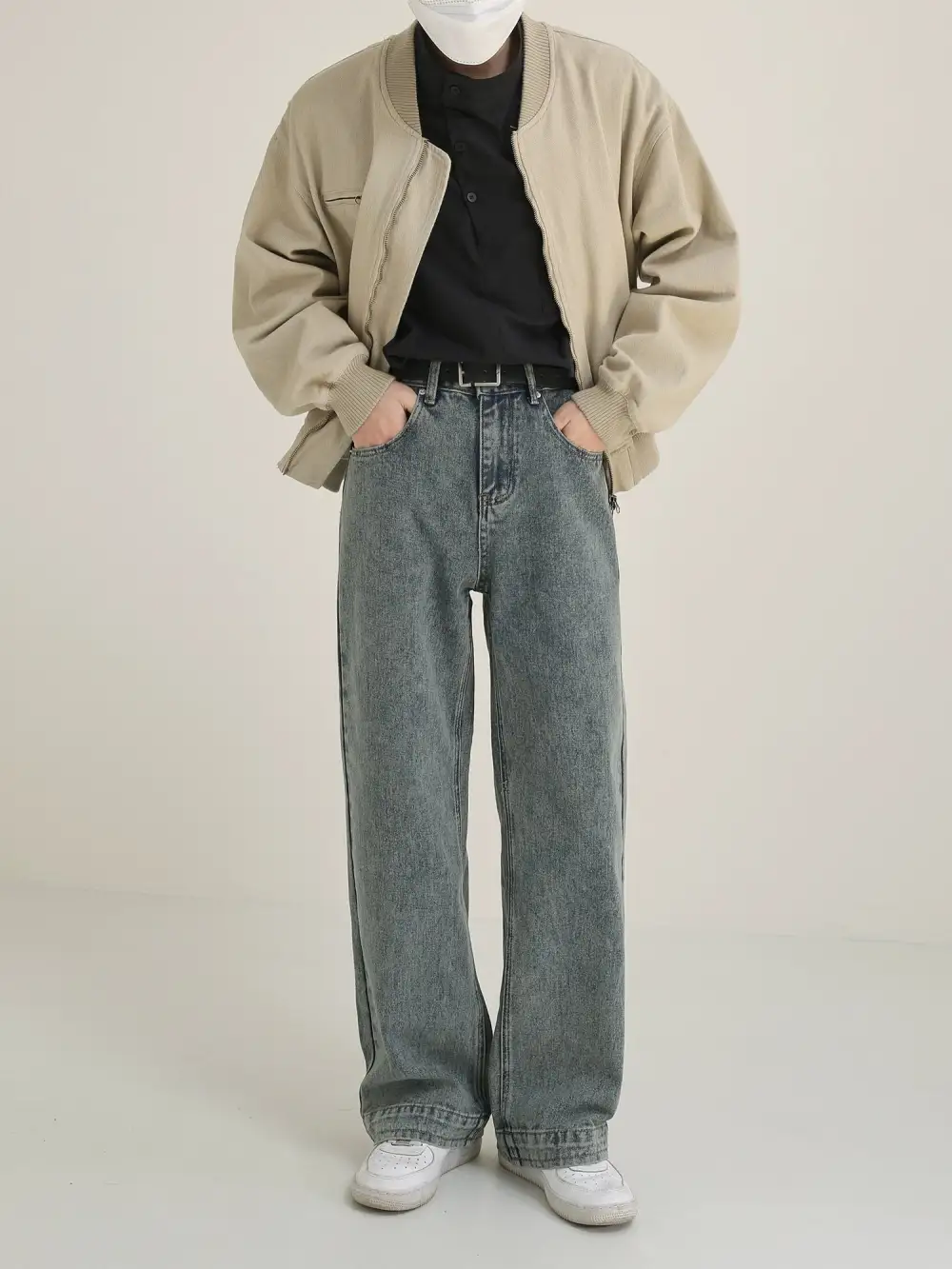 Regular Cut Washed Jeans
