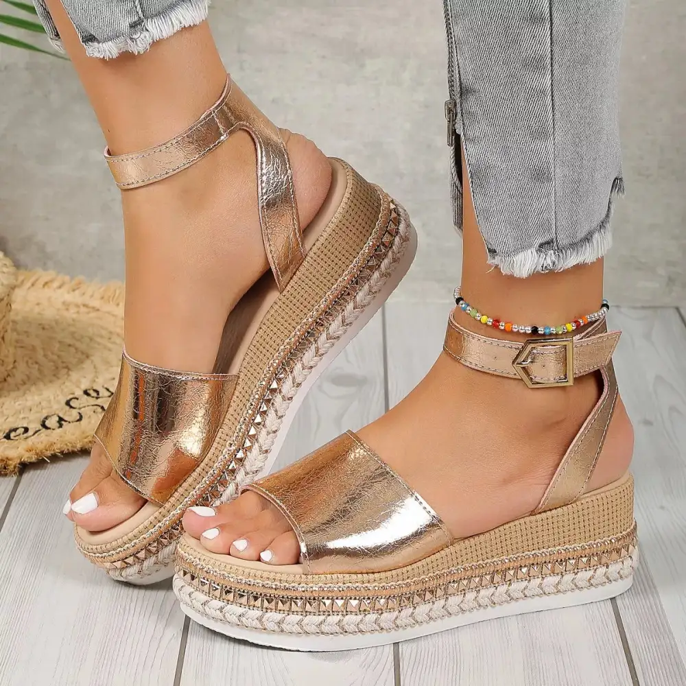 Light Open Toe Wedge Sandals