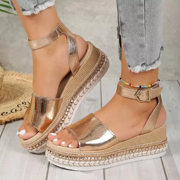 Light Open Toe Wedge Sandals