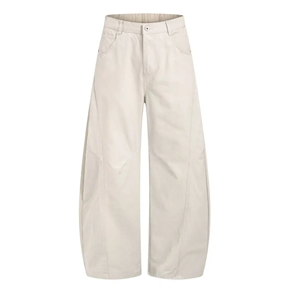 Vintage Washed Washed Barrel Leg Men's Casual Pants