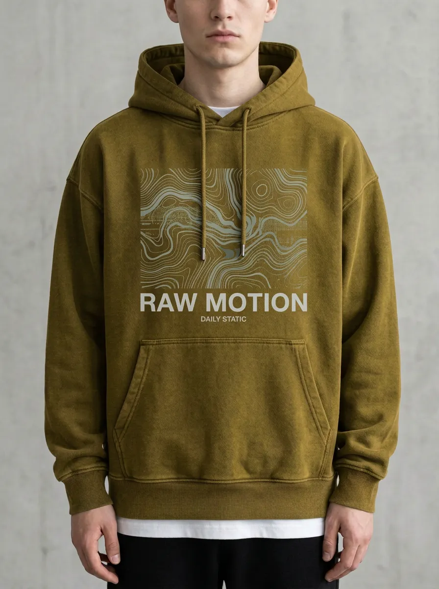 Modern Topographic Men's Graphic Hoodie