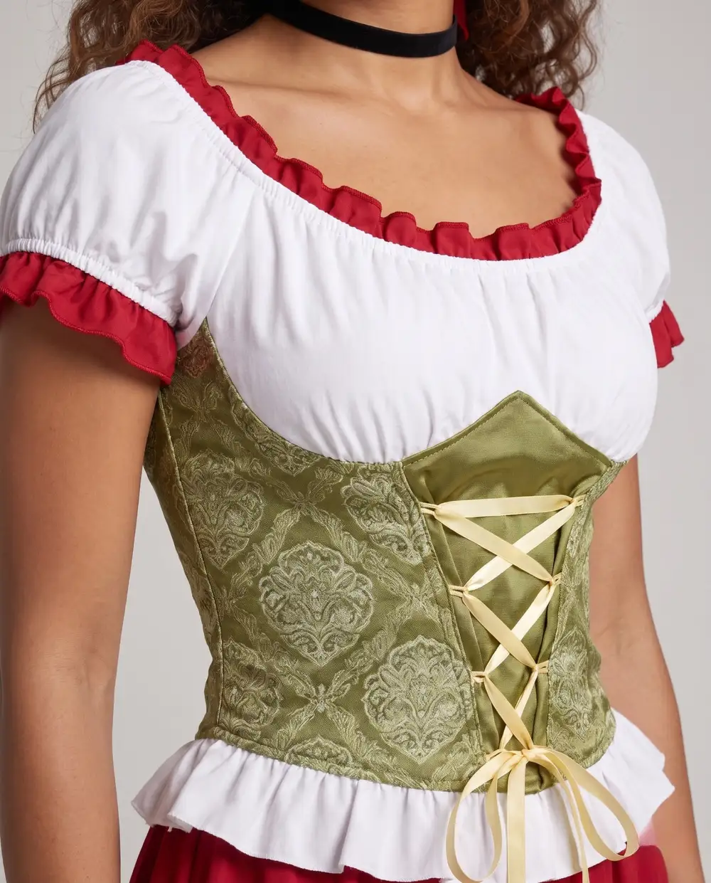Women's Embroidered Dirndl-Inspired Dress