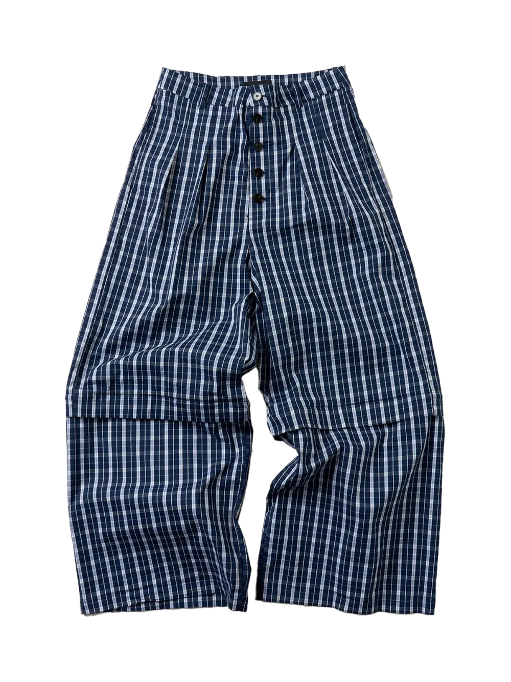 Layered Plaid Pants