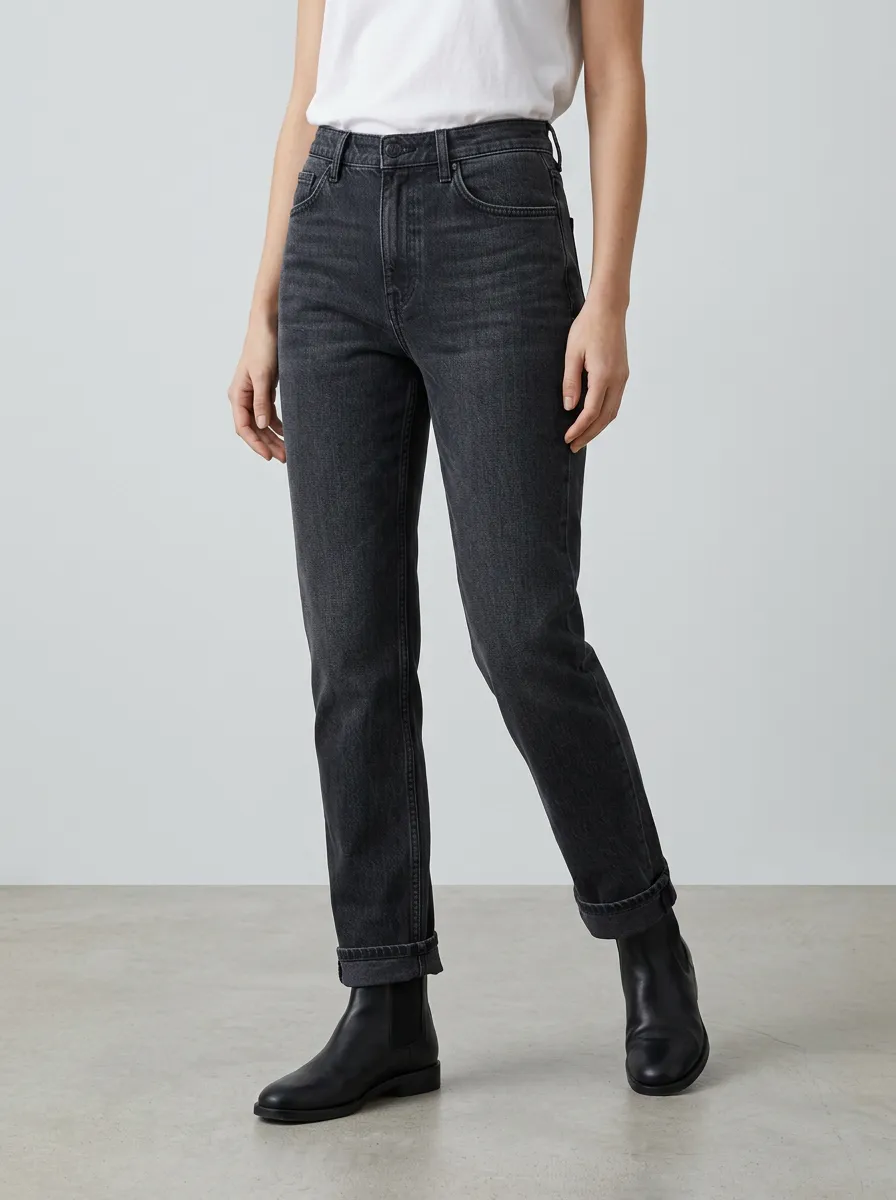 Minimal High-Rise Women's Straight-Leg Jeans