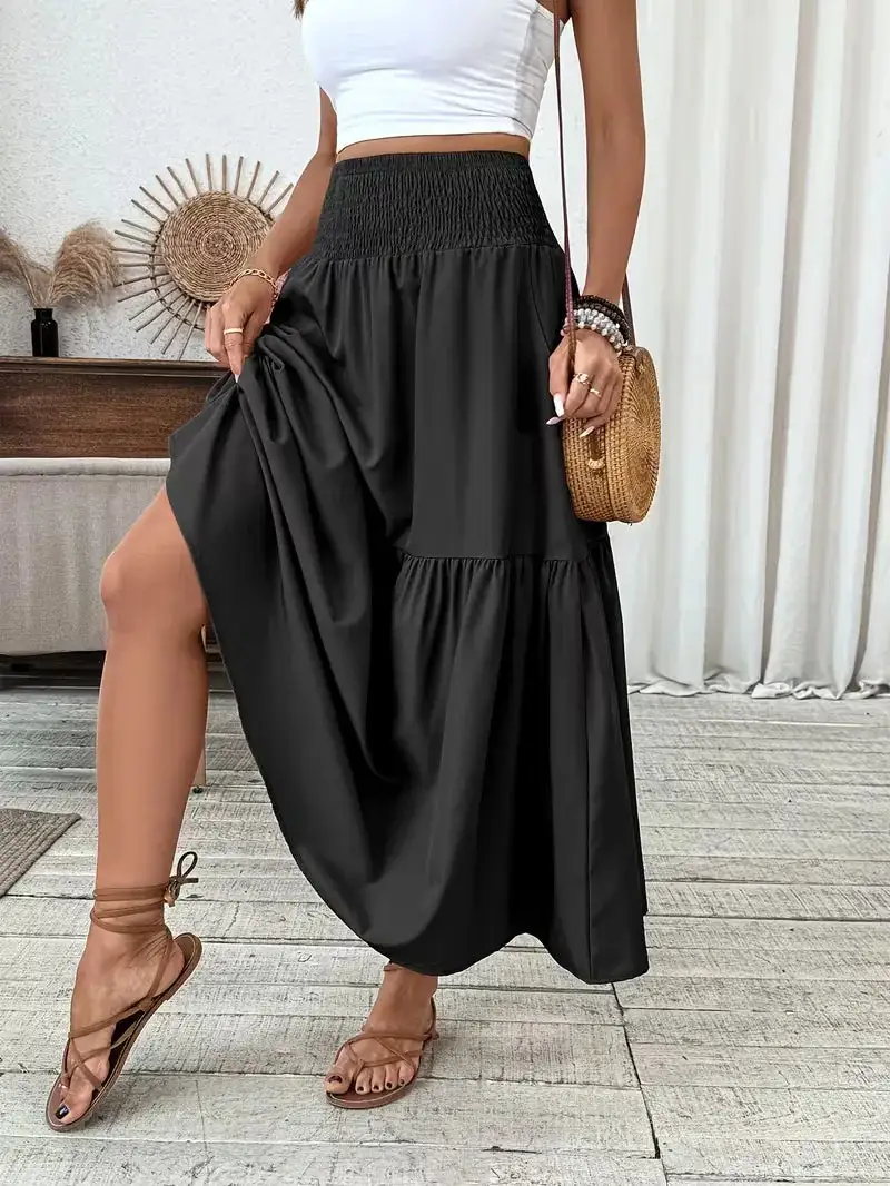 High Waist A-Line Skirt