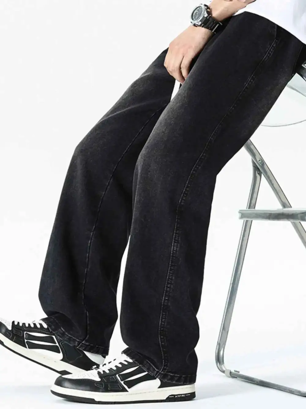 Everyday Drawstring Wide Leg Jeans