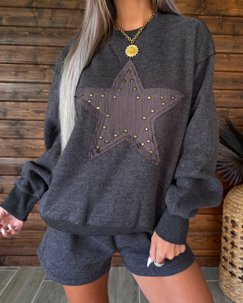 Oversized Crew-Neck Sweatshirt