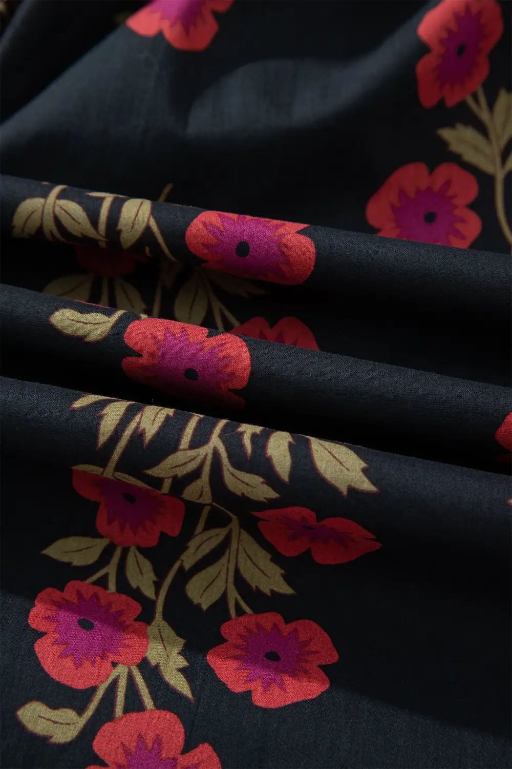 Floral Printed Button Front Mini Dress