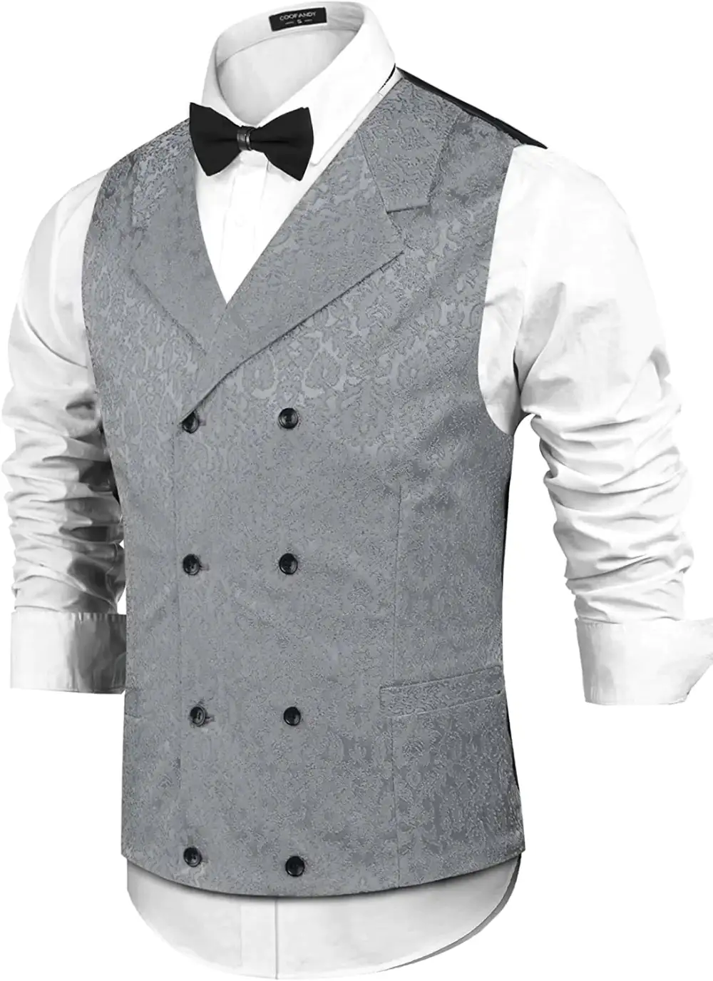 Clean Seamed V-Neck Suit Vest