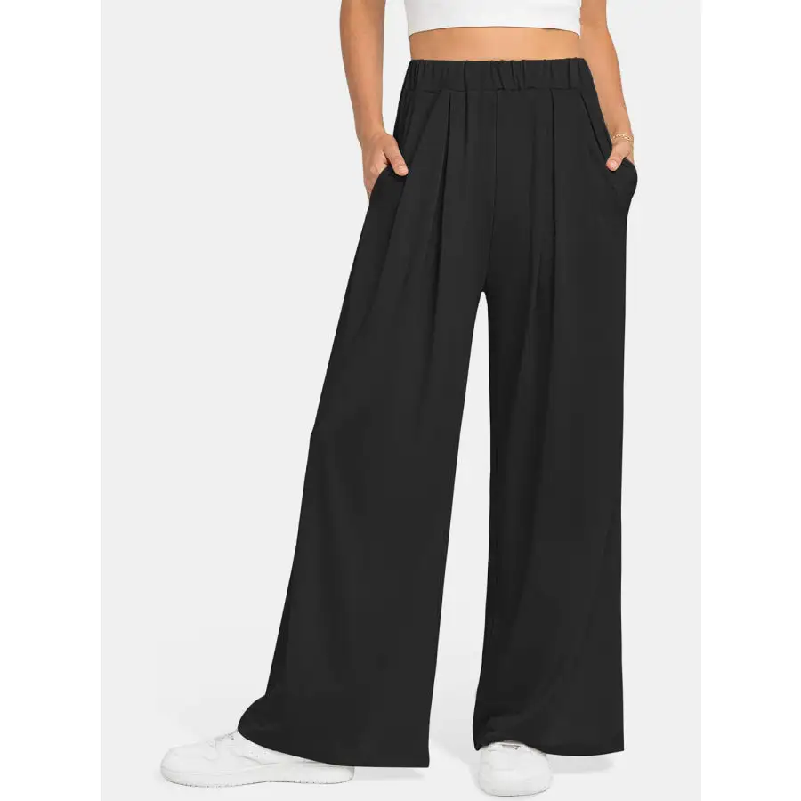 Weekend Elastic Waist Wide Leg Pants