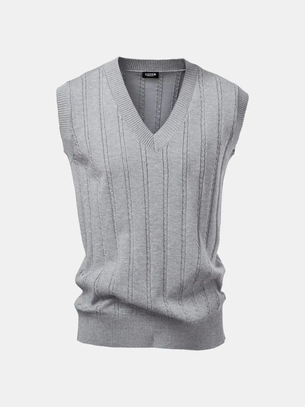 Cable Knit V Neck Sweater Vest