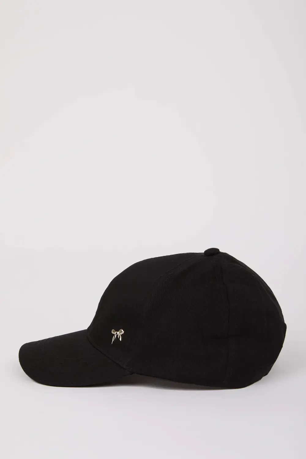 Metallic Bow-Decorated Baseball Cap
