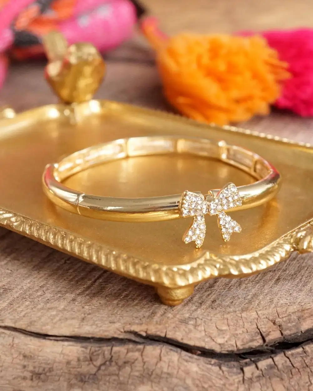 Pave Dainty Crystal Bangle Bracelet