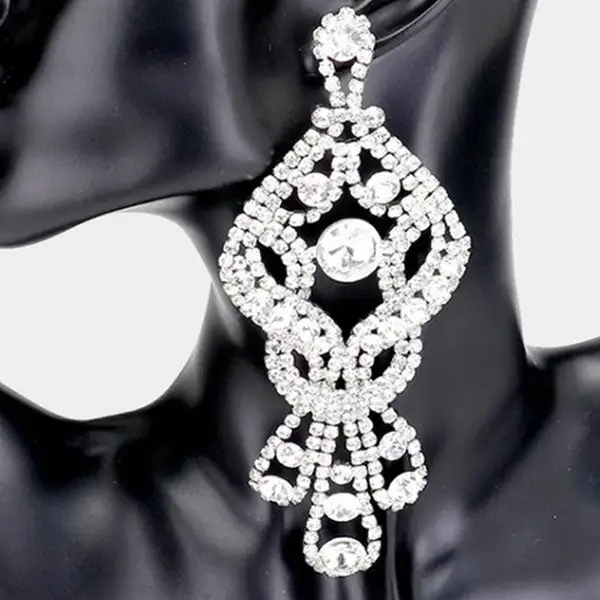 Rhinestone Abstract Earrings