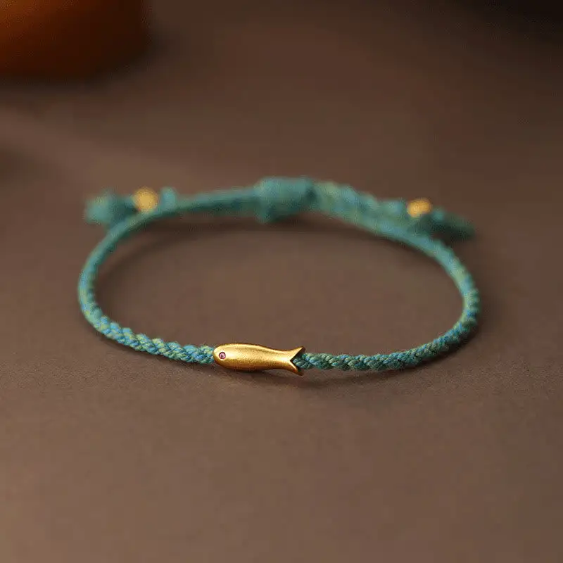 Copper Koi Fish Rope Bracelet