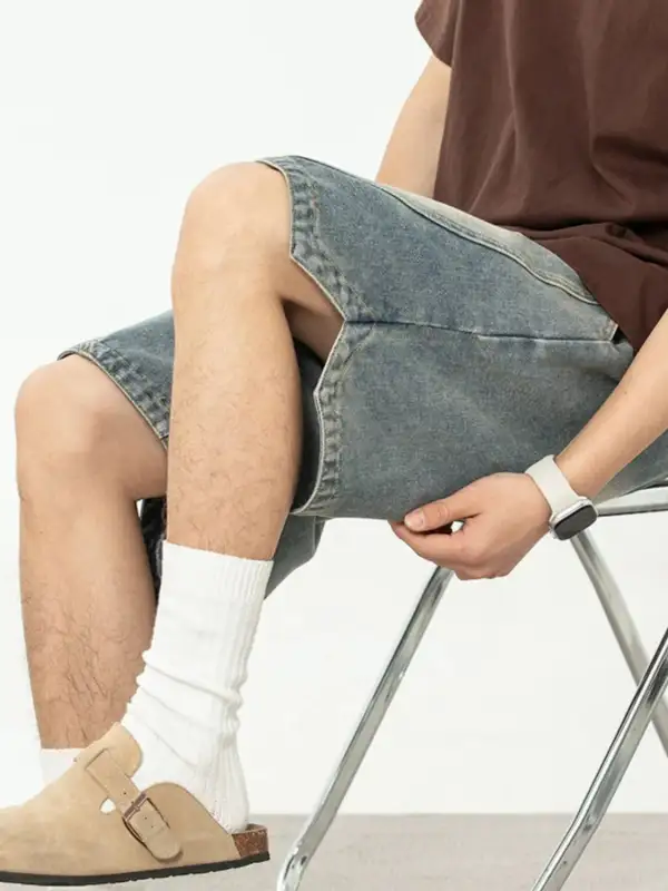 Modern Nylon Drawstring Cotton Blend Casual Shorts