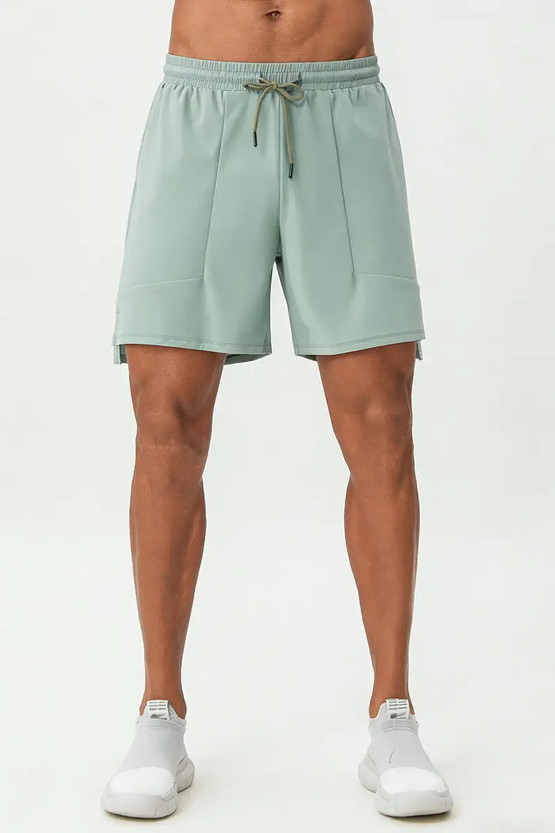 Quick Dry Drawstring Side Pocket Athletic Shorts