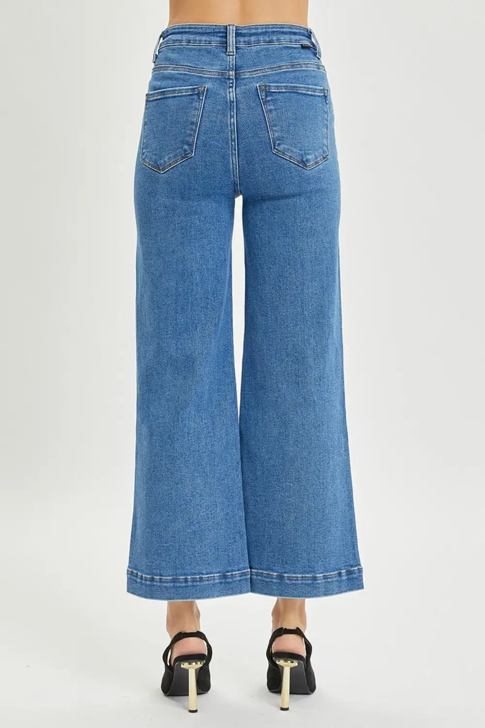 Ribbed Flowing Denim Jeans
