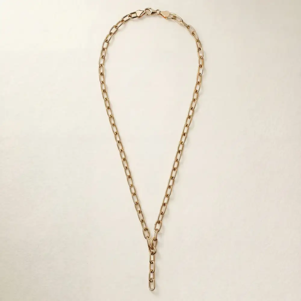 Lariat Paperclip Chain Necklace