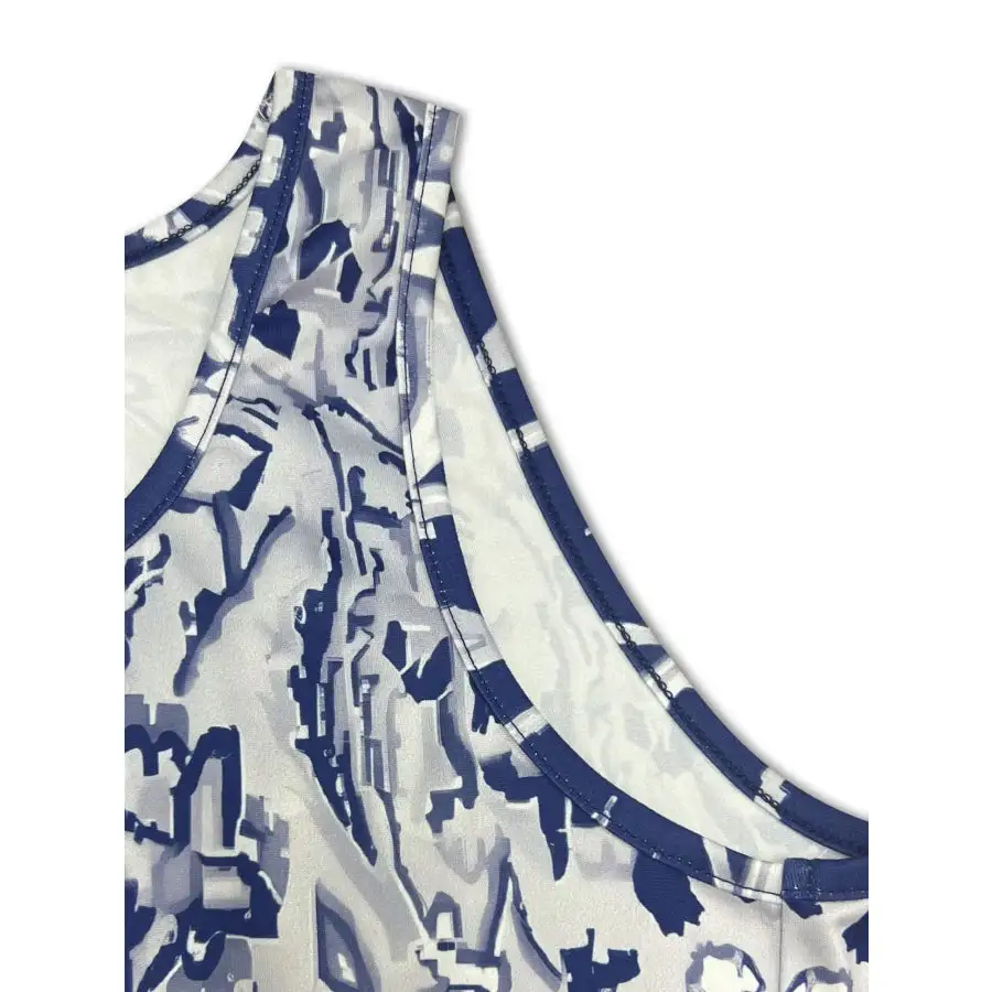 Printed Sleeveless Midi Dress