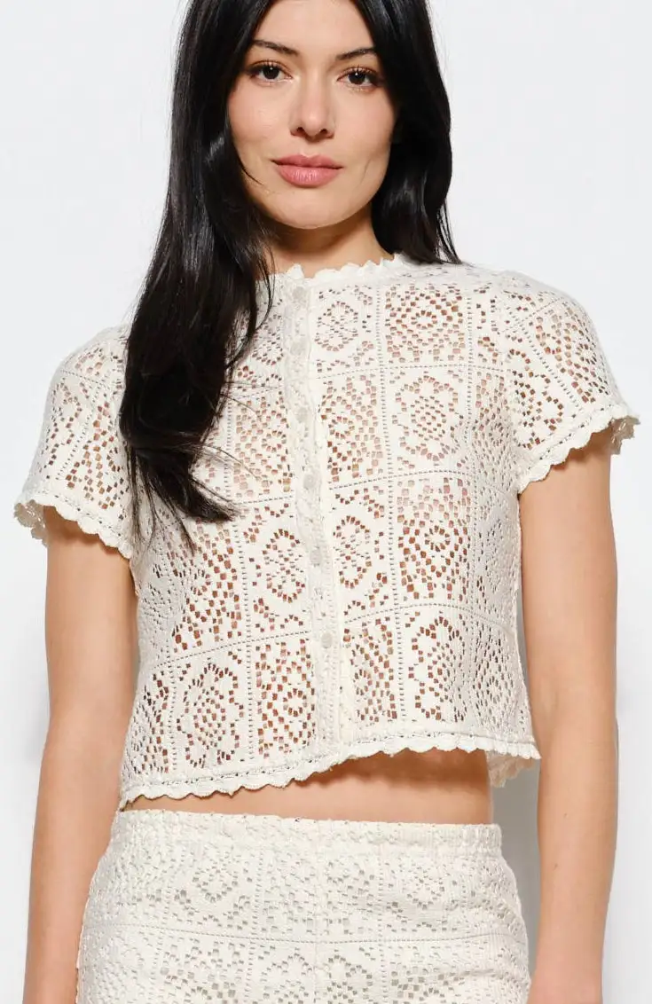 Everyday Button Front Women's Blouse Top