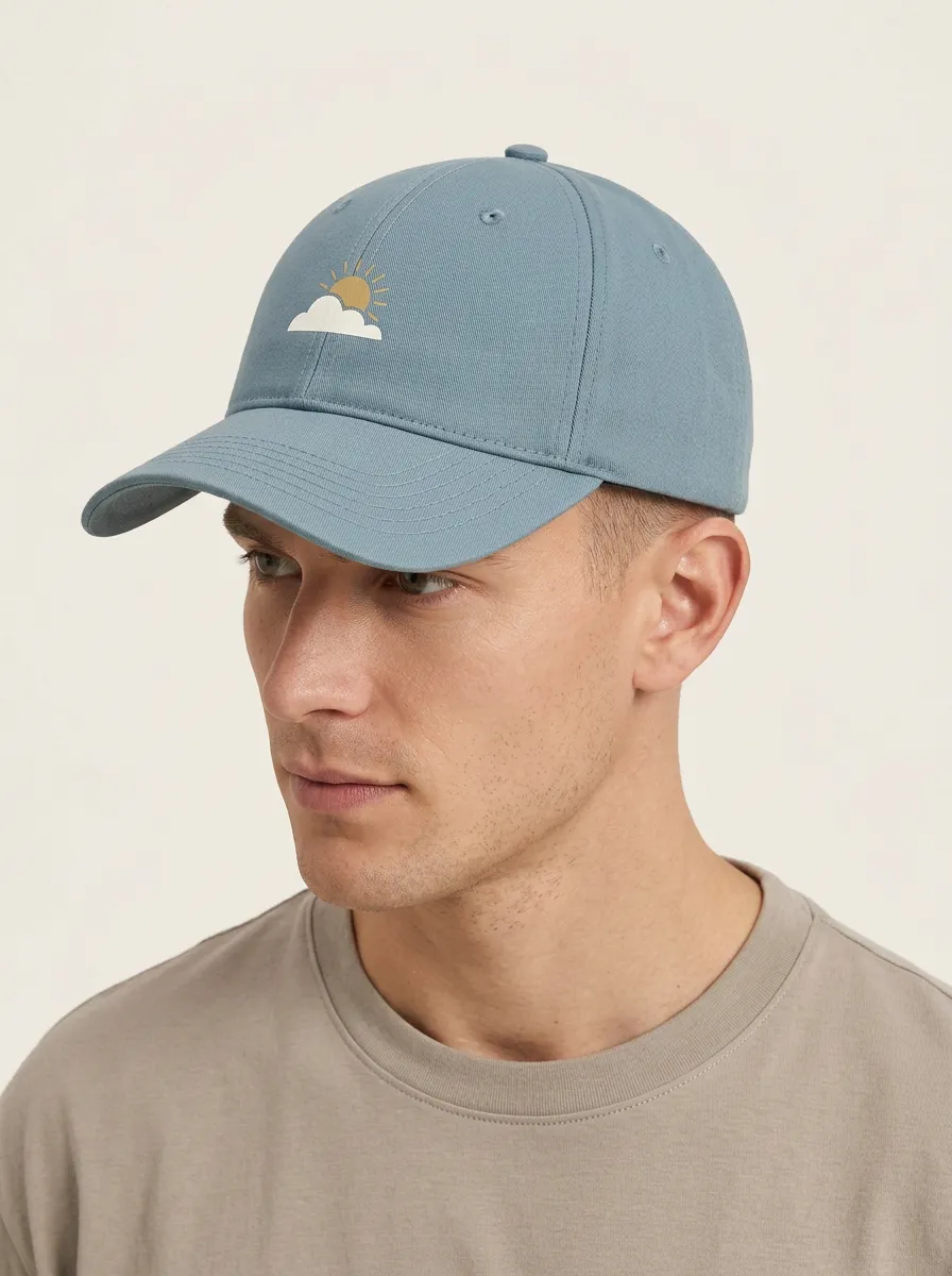 Unisex Minimalist Sun Cloud Printed Baseball Cap