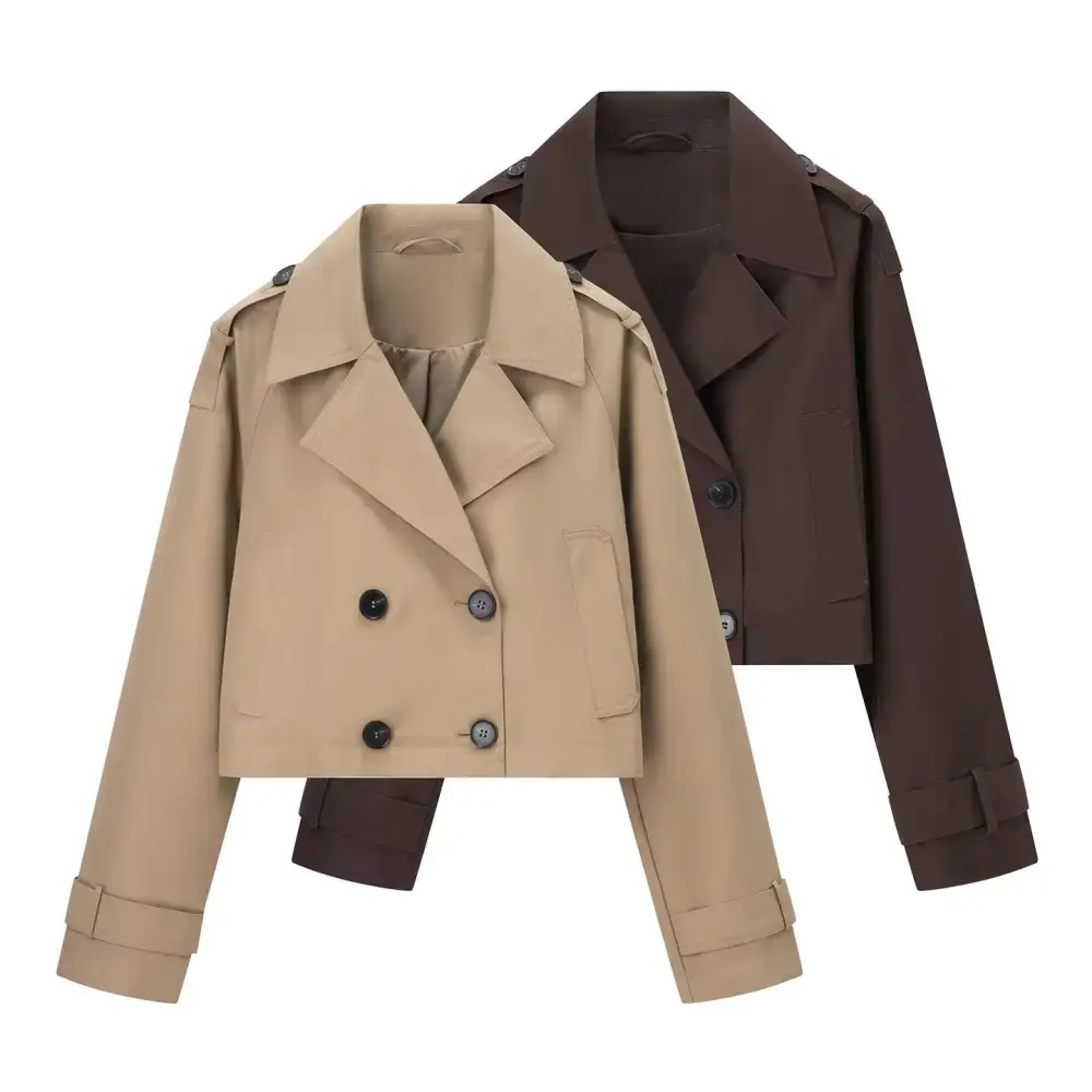 Tailored Lapel Collar Trench Coat