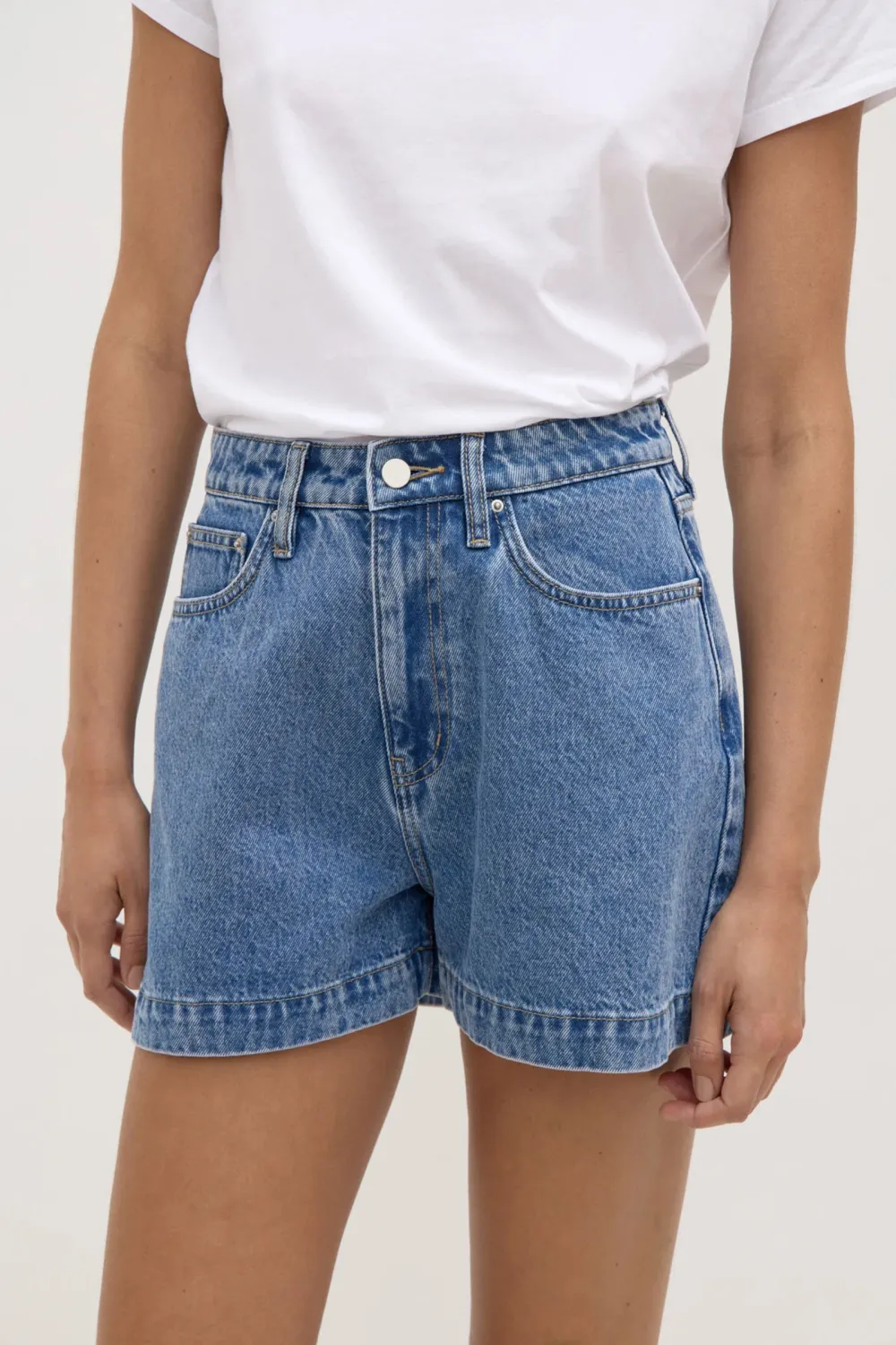 Slim Fit Denim Shorts