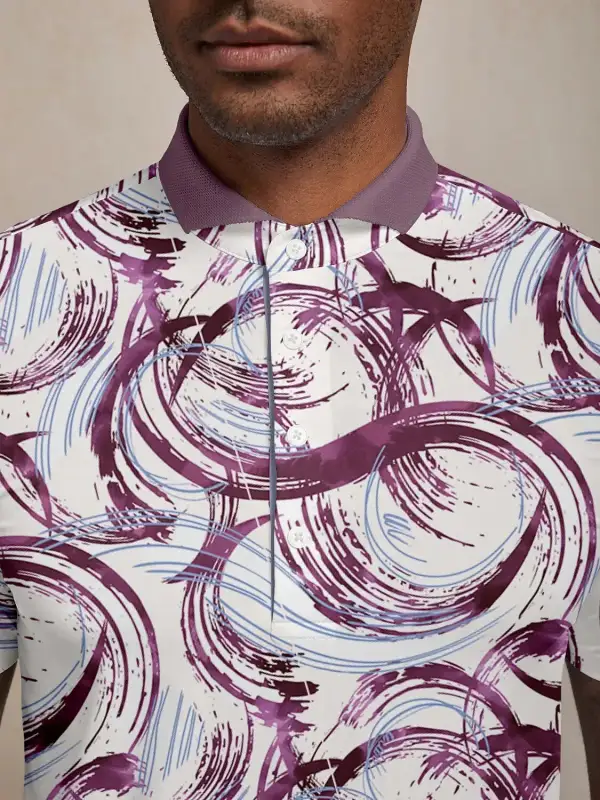 Refined Easygoing Short Sleeve Button Up Polo Shirt