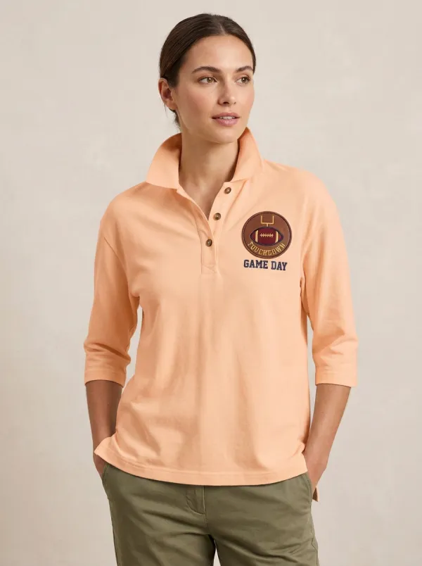Sport-Inspired Football Casual Polo