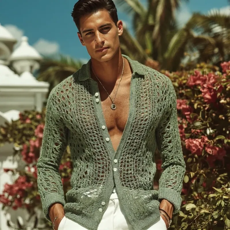 Textured Woven Knit Shirt