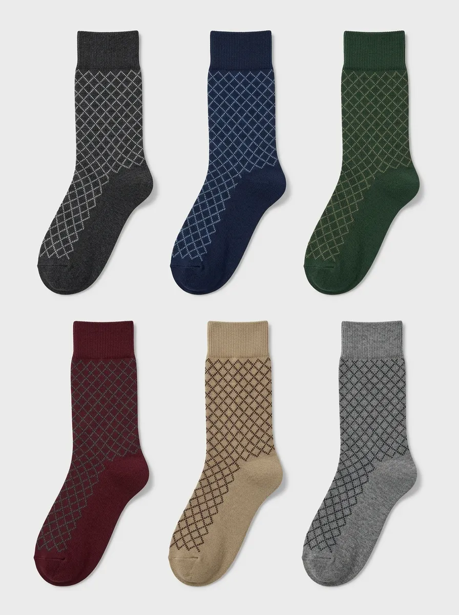Men's Argyle Socks 6-Pack