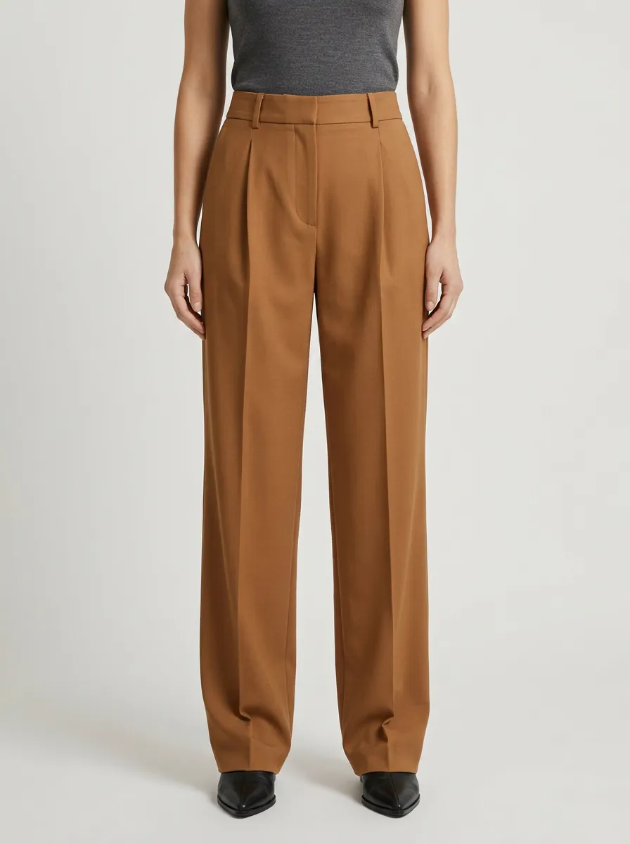 Versatile Pleated High Rise Wide Leg Pants