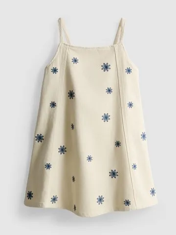 1.5-9yrs | Embroidered Denim Dress