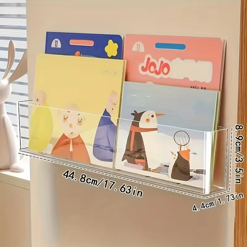 Minimalism Transparent Wall-Mounted Book Rack