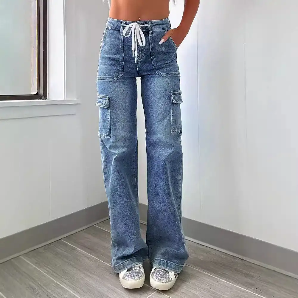 Women's Straight Leg Cargo Jeans