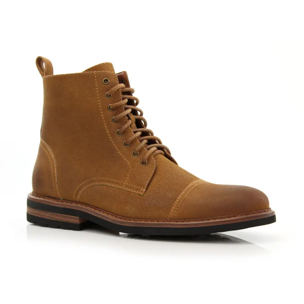 Classic Faux-Suede Suede Faux-Leather Dress Ankle Boots