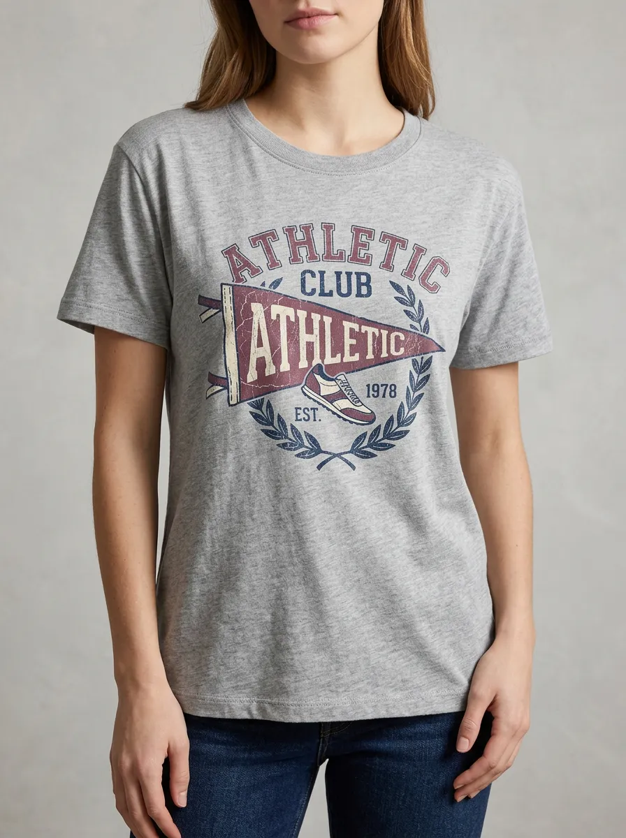 Women's Athletic Club 1978 Pennant Sneaker Printed T-shirt