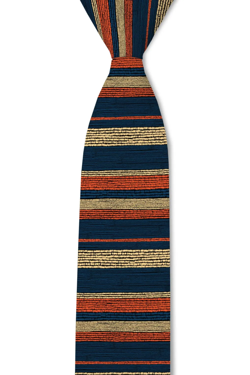 Knitted Stripe Pattern Necktie