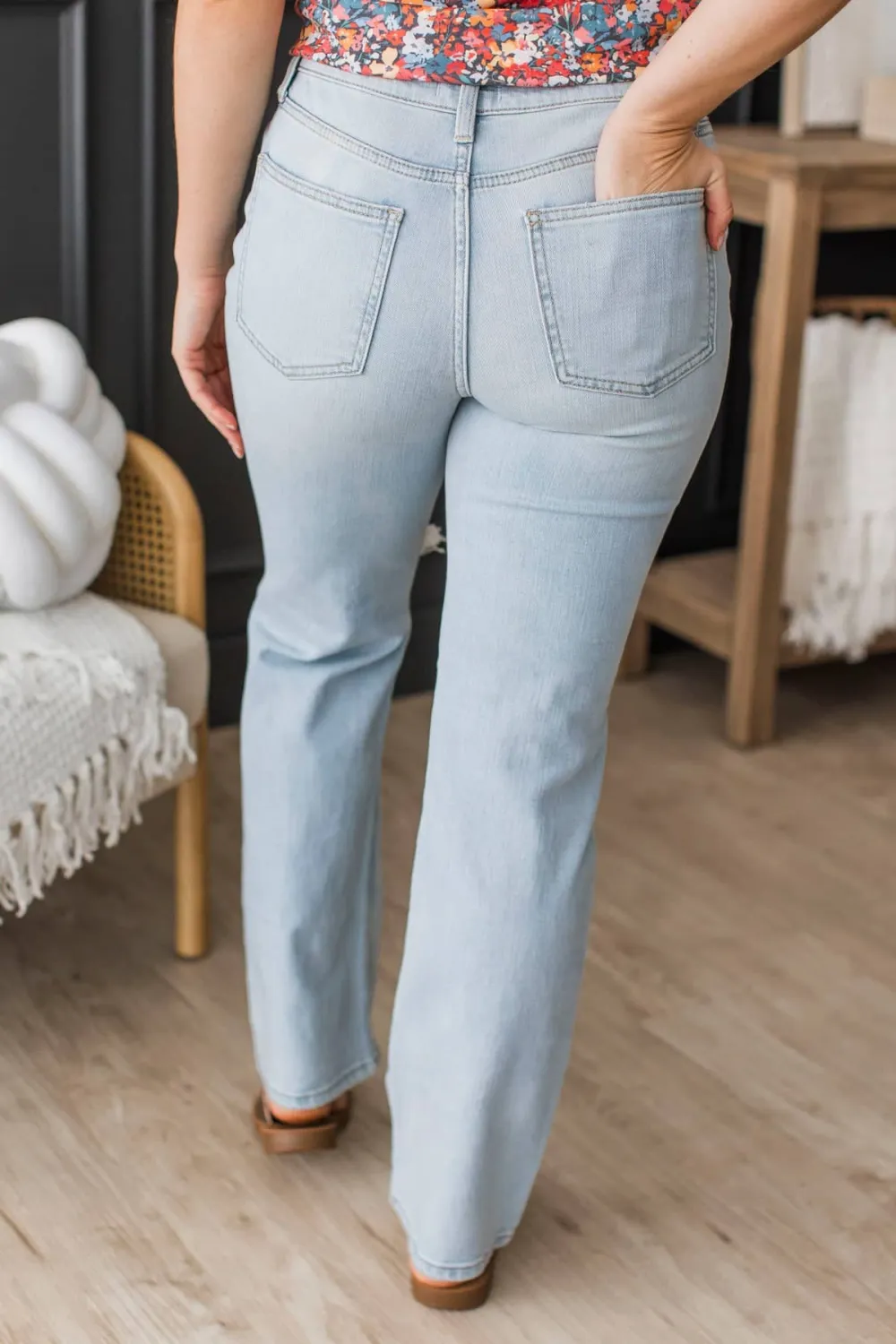 High-Rise Relaxed Dad Distressed Jeans